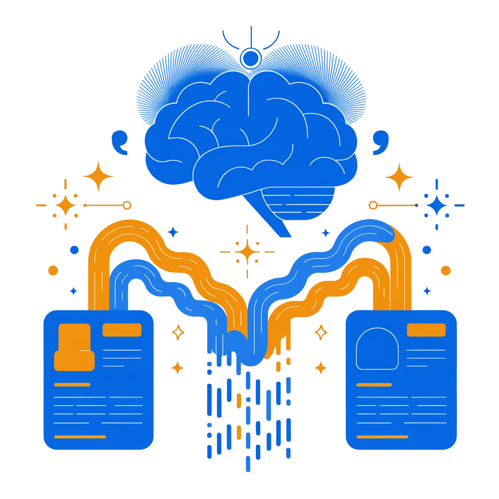 AI transforming product description into formatted listings